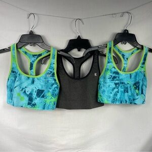 Champion Women’s Blue and Gray Sports Bras Set of 3 Size Small